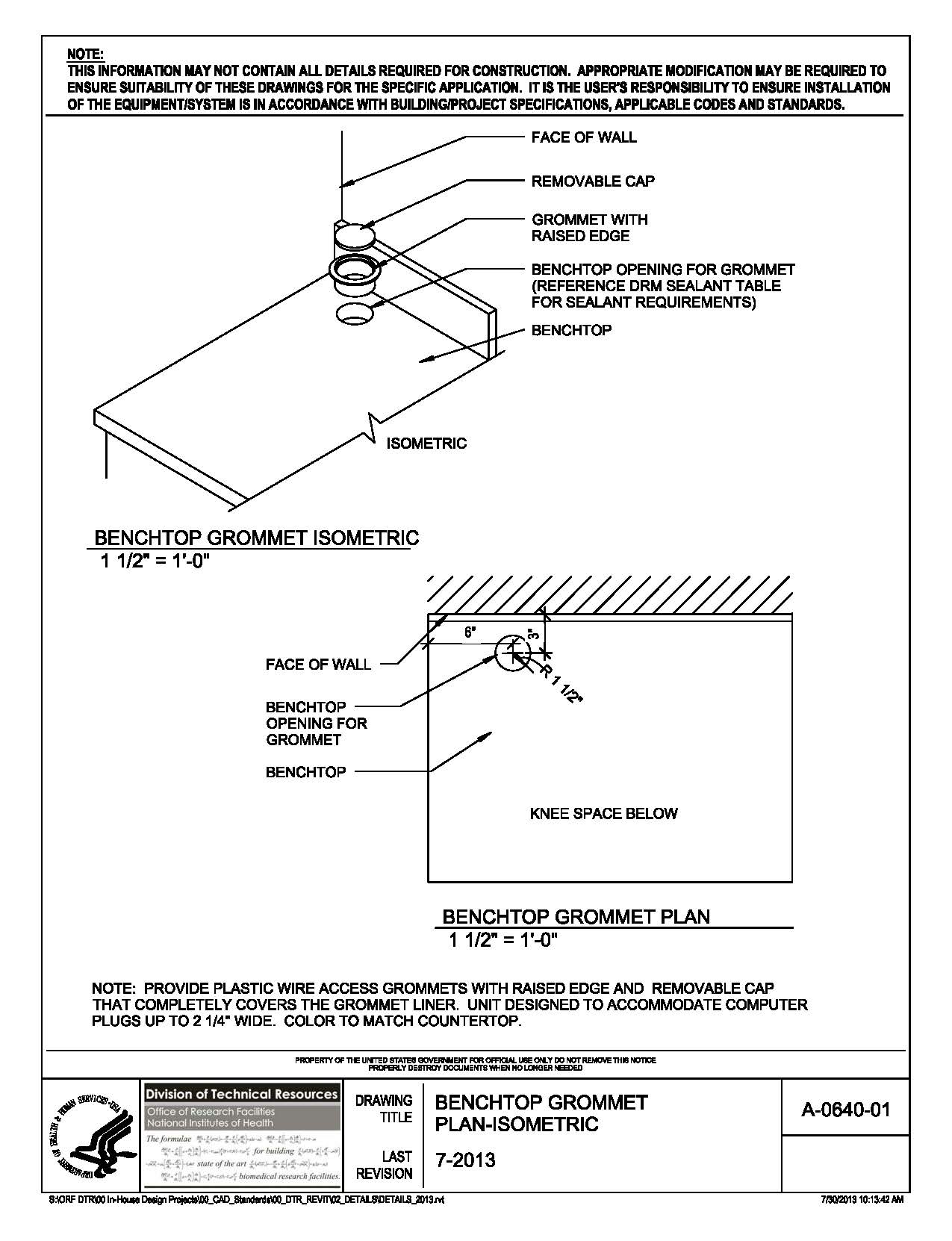 NIH Standard CAD Details